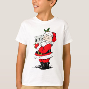 Cute Australian Christmas Santa with koala T-Shirt