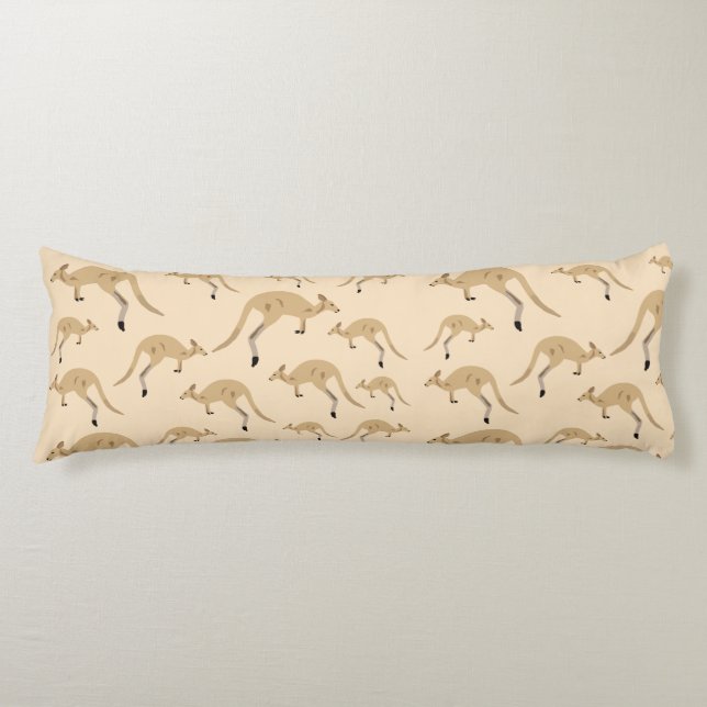 Cute Australian Kangaroo Pattern Body Cushion (Front)