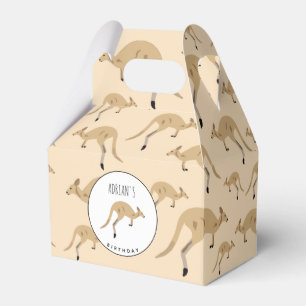 Cute Australian Kangaroo Pattern Kids Birthday Favour Box