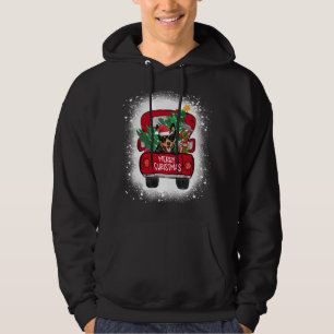 Cute Australian Kelpie Red Truck Merry Christmas B Hoodie