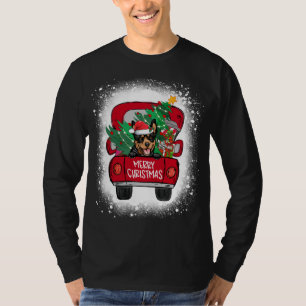Cute Australian Kelpie Red Truck Merry Christmas B T-Shirt