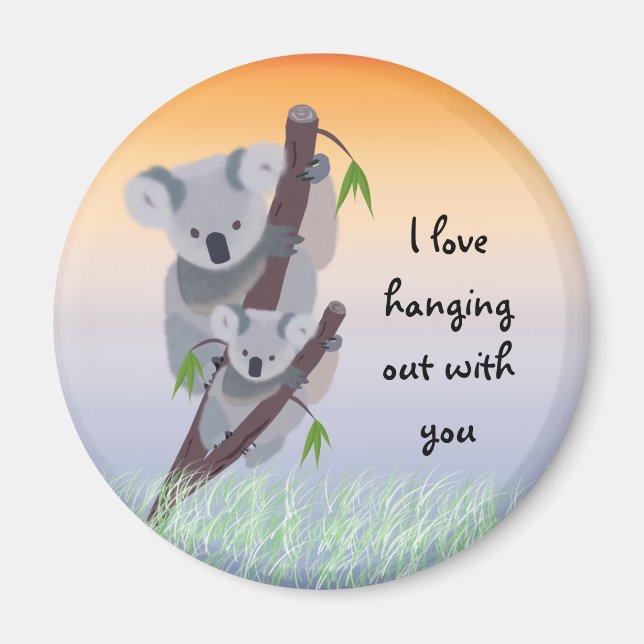 Cute Australian Koala Bear Magnet (Front)