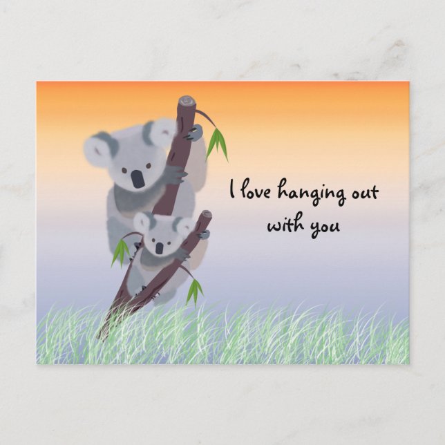 Cute Australian Koala Bear Postcard (Front)