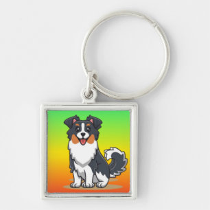 Cute Australian Shepherd-23144 Key Ring