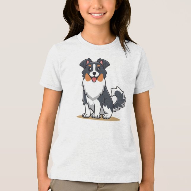 Cute Australian Shepherd-23144 Tri-Blend Shirt (Front)