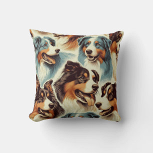 Cute Australian Shepherd Seamless Cushion