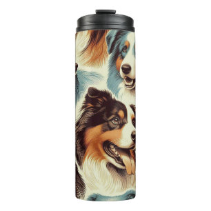 Cute Australian Shepherd Seamless Thermal Tumbler