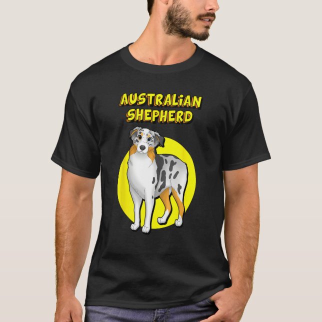 Cute Australian Shepherd T-Shirt (Front)