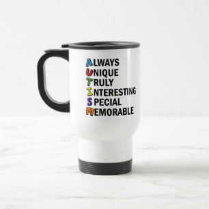 Cute Autism Awareness Acrostic Travel Mug