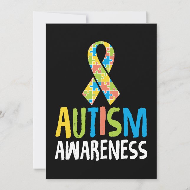 Cute Autism Awareness for Autism Awareness Invitation (Front)
