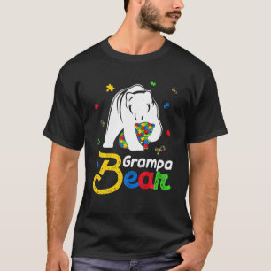 Cute Autism Awareness Grampa Bear Family Autistic T-Shirt
