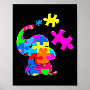 Cute Autism Elephant Autism Awareness Autistic  Poster