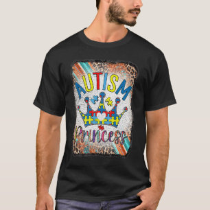 Cute Autism Girl Autism Awareness Day Puzzle Crown T-Shirt