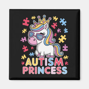 Cute Autism Princess Unicorn Girls Daughter Autism Magnet