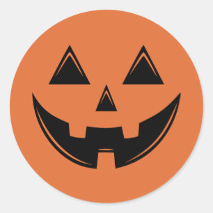 Cute Autum Halloween Pumpkin Classic Round Sticker