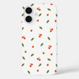 Cute Autumn Berries Minimalist Botanical iPhone 16 Case