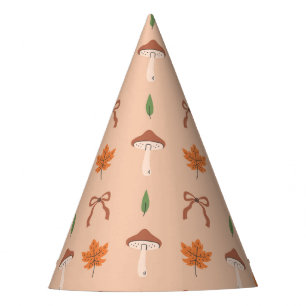 Cute Autumn Bow Pattern Party Hat