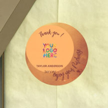 Cute Autumn Colours Business Thank you Sticker