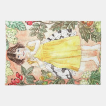 Cute Autumn Fairy Kitchen Towel