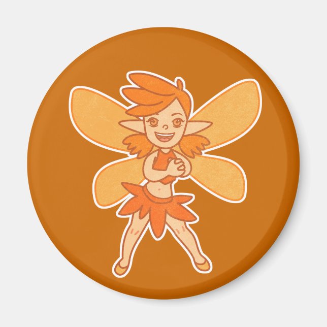 Cute Autumn Fairy Magnet (Front)