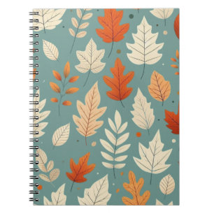 Cute autumn/fall leaves notebook