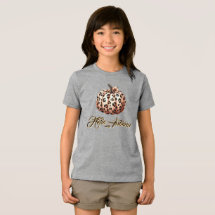 Cute autumn/fall leopard print pumpkin Tri-Blend shirt