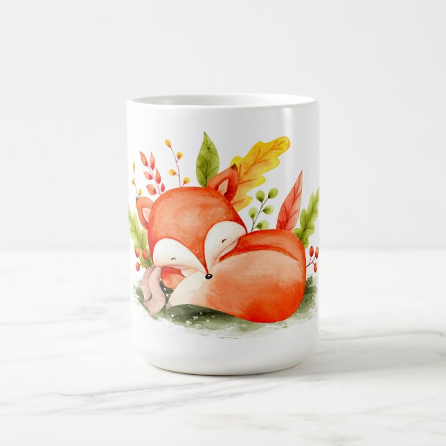 Cute Autumn Fox Coffee Mug (Center)