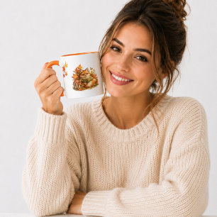 Cute Autumn Fox Reading Book Mug Cosy Cottagecor