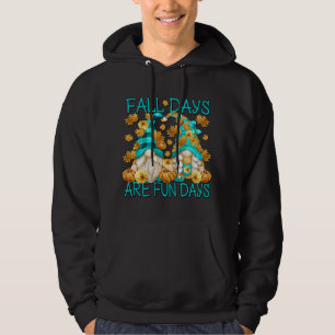 Cute Autumn Gnome Couple For Gardener Funny Fall Q Hoodie