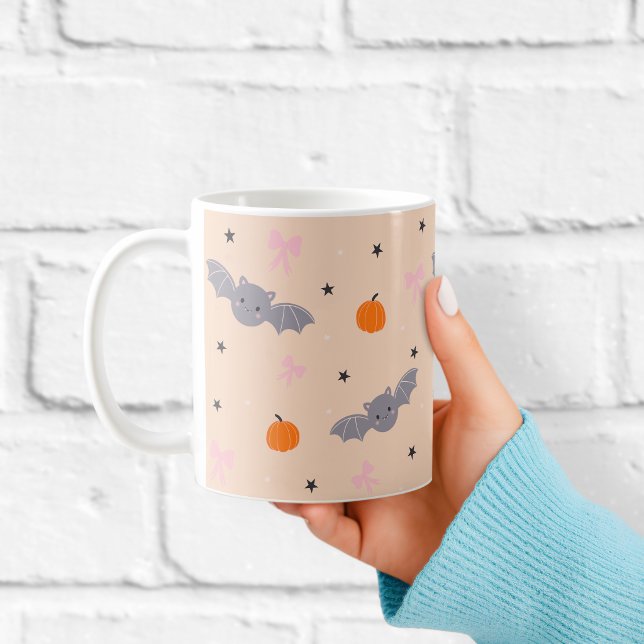 Cute Autumn Halloween Bat Pattern Mug (Creator Uploaded)