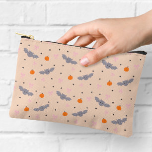 Cute Autumn Halloween Bat Pattern Zipper Pouch