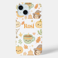 Cute Autumn Pumpkin iPhone Case- Personalised Name