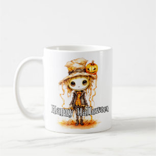 Cute Autumn Scarecrow   Happy Halloween Coffee Mug