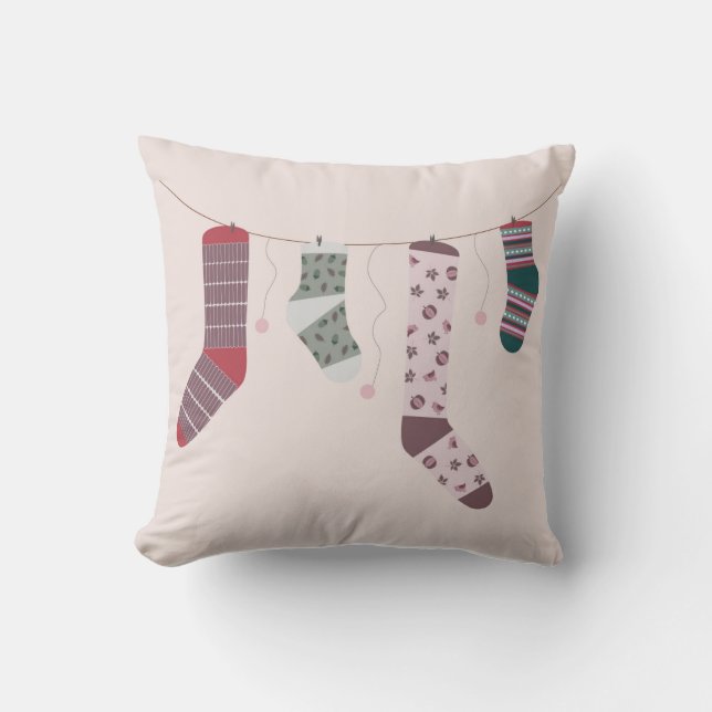 cute autumn socks cushion (Front)