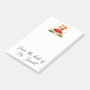 Cute Autumn Squirrel Post-it Notes