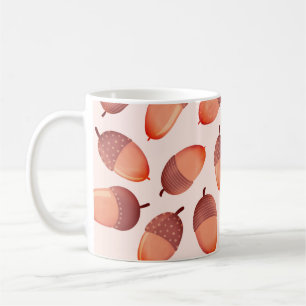 Cute Autumnal Fall Acorn Pattern Coffee Mug