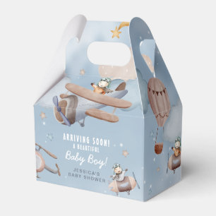 Cute Aviation Aeroplane Boy Baby Shower Favour Box