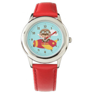 Cute Aviator Boy Aeroplane Adventure For Boys Watch