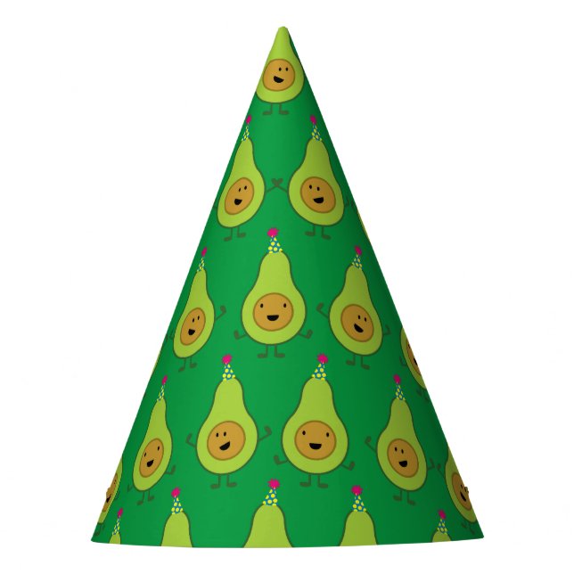 Cute Avocado 1st Birthday Party Hats (Front)