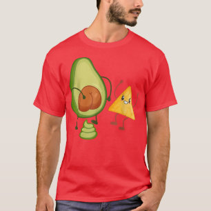 Cute Avocado Butt Pooping Guacamole with Tortilla T-Shirt