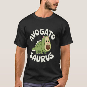 Cute Avocado Cat Dinosaur Avogatosaurus Funny Cinc T-Shirt