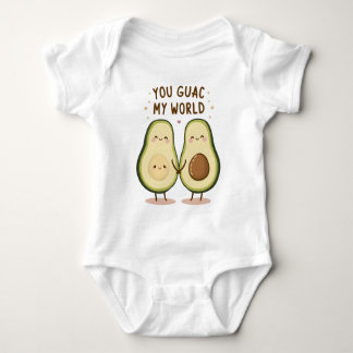 Cute Avocado Couple Baby Bodysuit