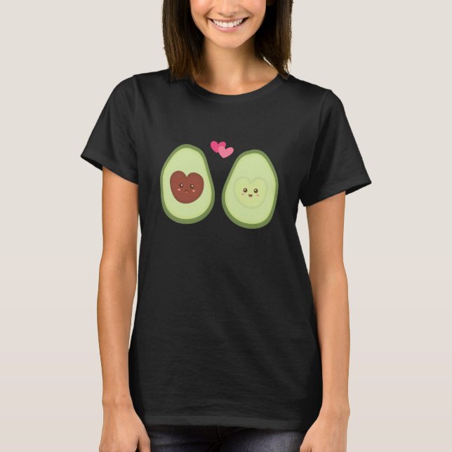 Cute Avocado couple in love, My other half T-Shirt (Front)