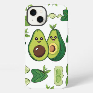 Cute Avocado Couple Phone Case   Funny Kawaii Frui