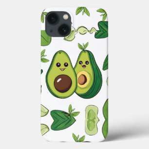 Cute Avocado Couple Phone Case   Funny Kawaii Frui