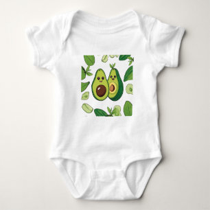 Cute Avocado Couple Phone Case   Funny Kawaii Frui Baby Bodysuit