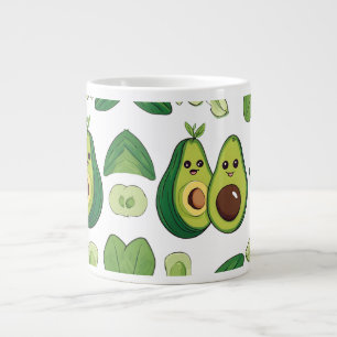 Cute Avocado Couple Phone Case   Funny Kawaii Frui Large Coffee Mug