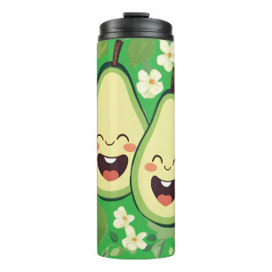 Cute Avocado Couple Phone Case   Funny Kawaii Frui Thermal Tumbler