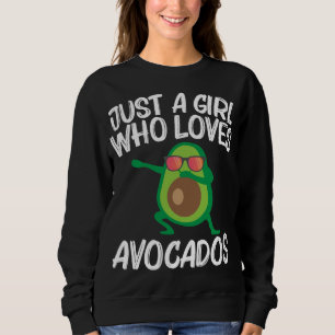 Cute Avocado Design For Girls Kids Healthy Fruit P Sweatshirt
