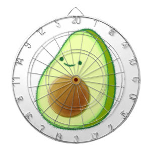 Cute Avocado Drawing Dartboard